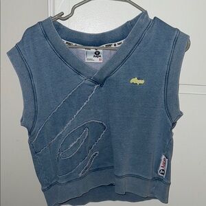 Bape Blue Sleeveless Top